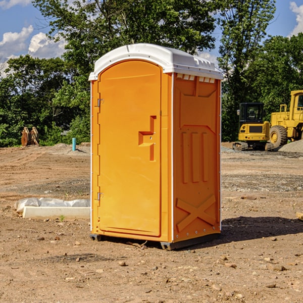 how often are the portable restrooms cleaned and serviced during a rental period in North Branford CT